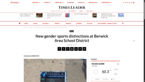 New gender sports distinctions at Berwick Area School District